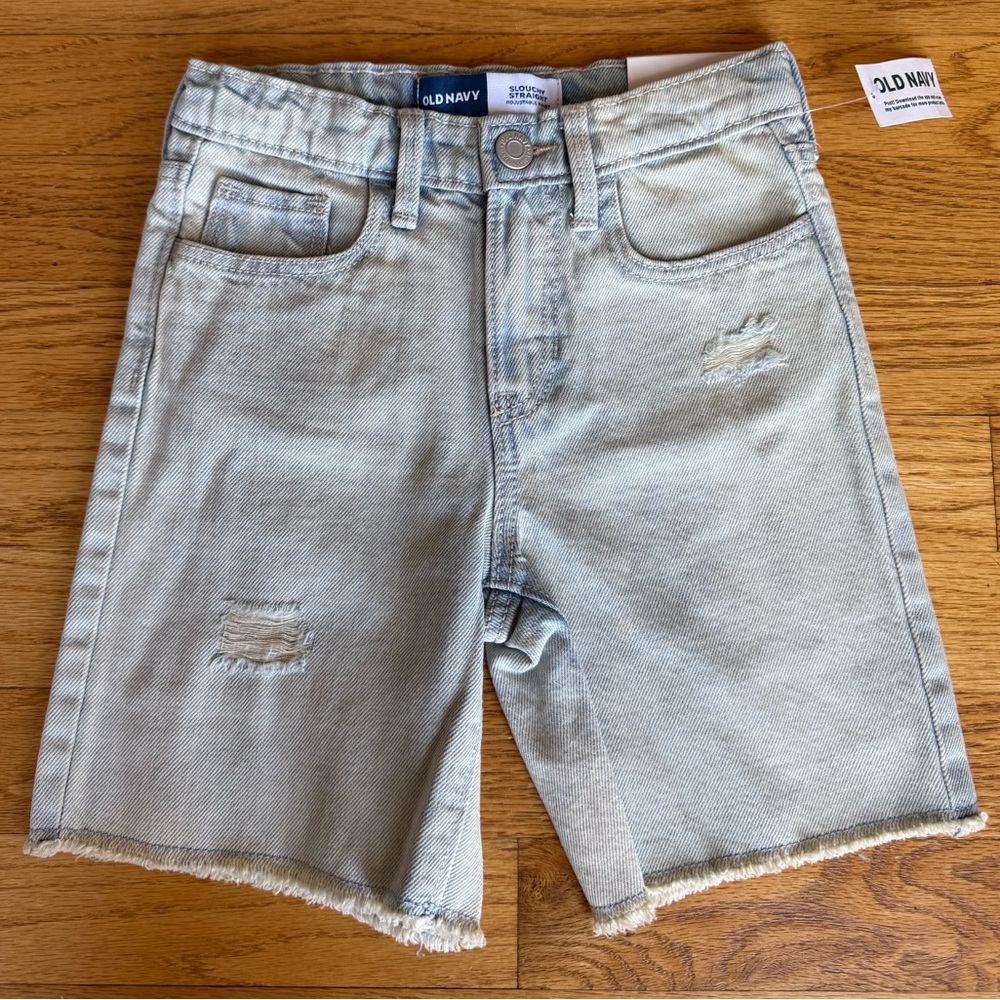 NWT Old Navy Girls Slouchy Straight Denim Shorts